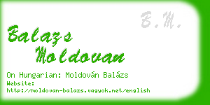 balazs moldovan business card