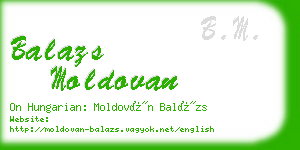 balazs moldovan business card